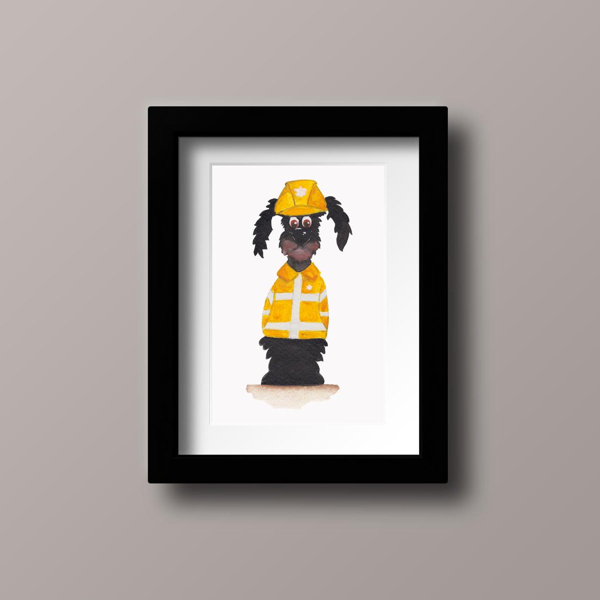 CWilson_Designs's tweet photo. Two new occupations for Doug the Doodle, 
Firefighter &amp; Police Officer. 
 Which other profession do you think he should try? #etsyshop #etsystore #handpainted #doodles #dogs https://t.co/6brTOT2WJw