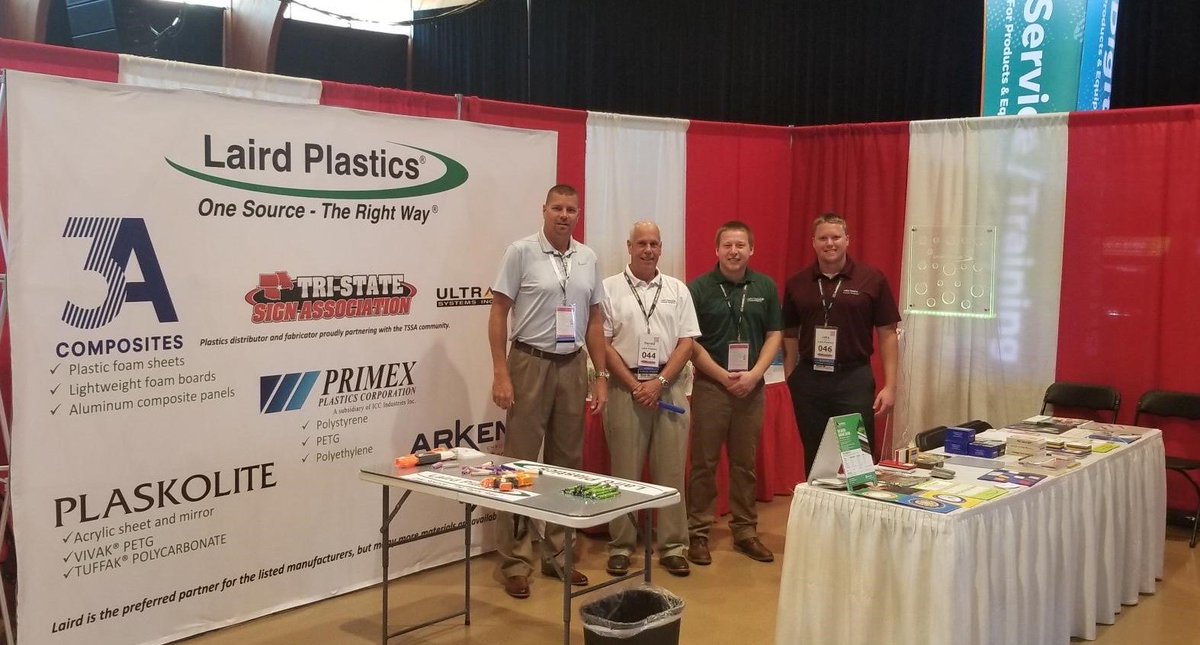 Laird_Plastics's tweet image. #LairdKansasCity and #LairdStLouis were Platinum Sponsors for the 2019 #TriStateSignExpo Show last week. Click below for examples of how they showcased our materials and capabilities in a fun and exciting way! The acrylic Nerf gun target board was a hit, as always.