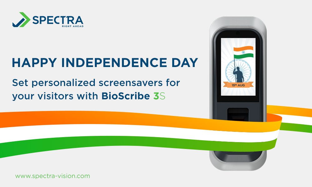 spectra_vision's tweet image. Spectra Wishes Happy Independence Day
Let’s salute the martyrs for the sacrifices they made & thank them for giving us our freedom. Happy Independence Day 2019.
#IndependenceDay #Spectra
#accesscontrolsolution #biometricattendancesolution #timeattendancesolution #BiometricDevices