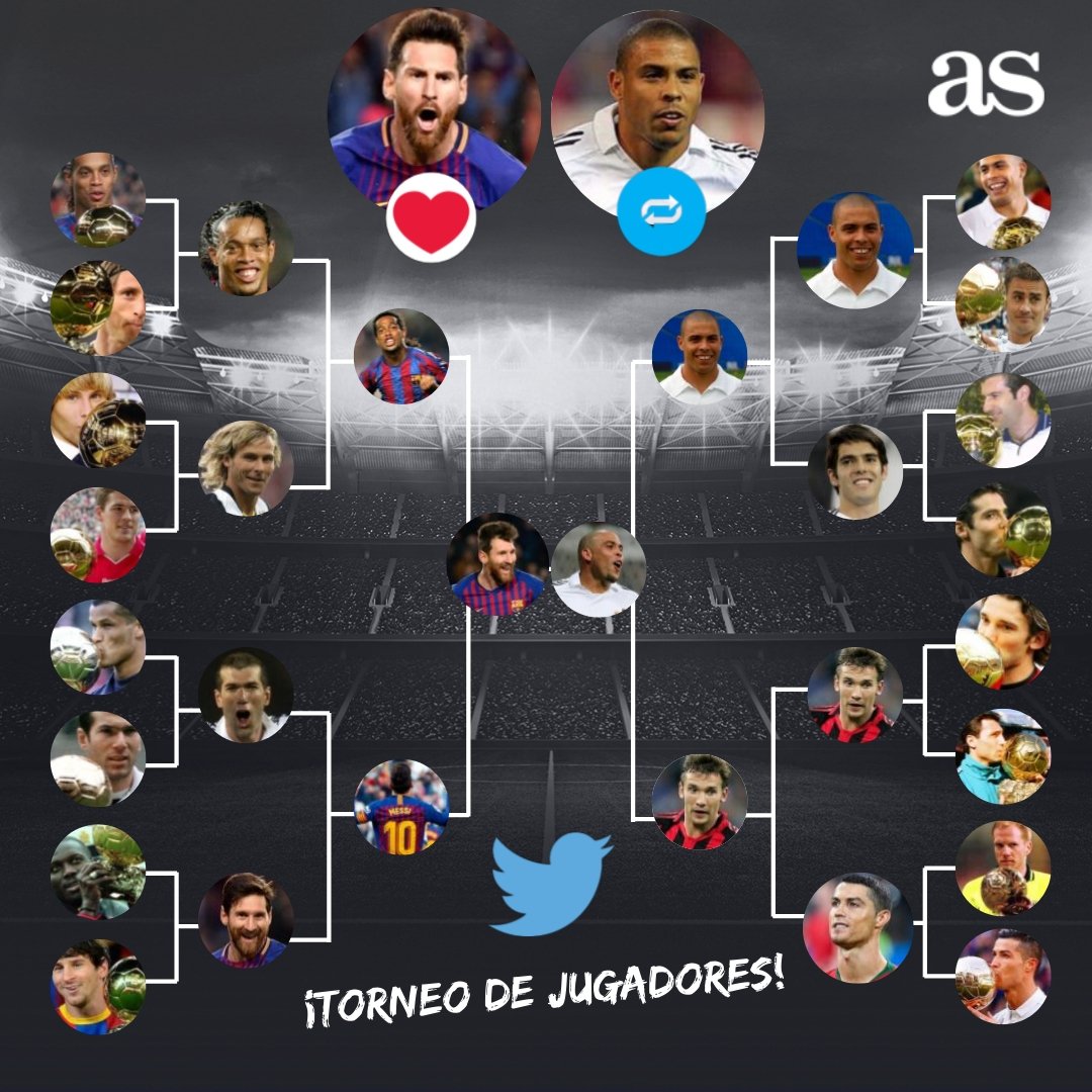 🥁 ¡Llegó la gran final!
🔥 Es hora de decidir quién es el mejor jugador 
❤ Messi
🔃 Ronaldo