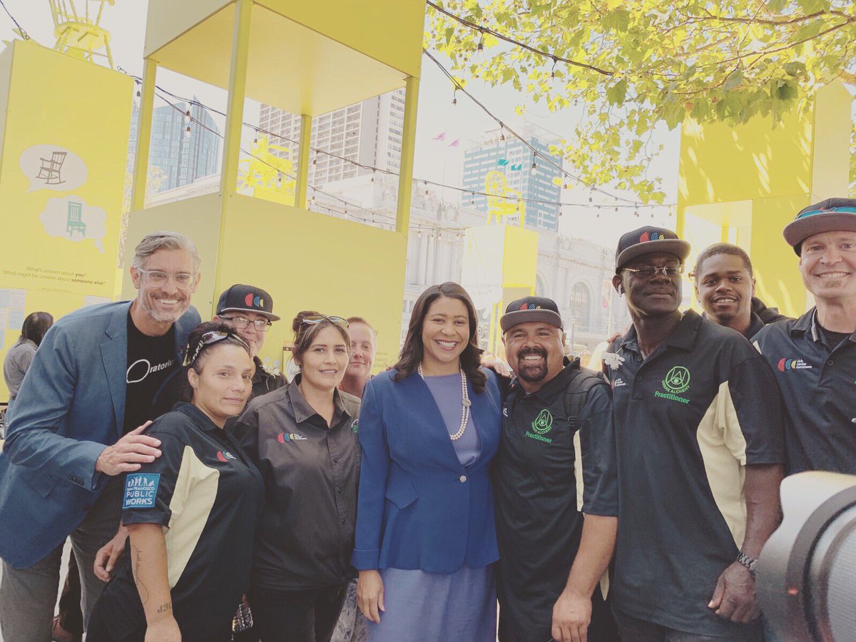 UrbanAlchemyUA's tweet image. So excited to be apart of the #SFExploratorium Middle Ground Exhibition, where on Tuesday they held their opening event! Come visit us at the #SFMainLibrary and ask us about the exhibit! #BART #CCC #SFPitStop #LAPitStop #SkidRowClean #ParkStop #ShowerStop #SFClean