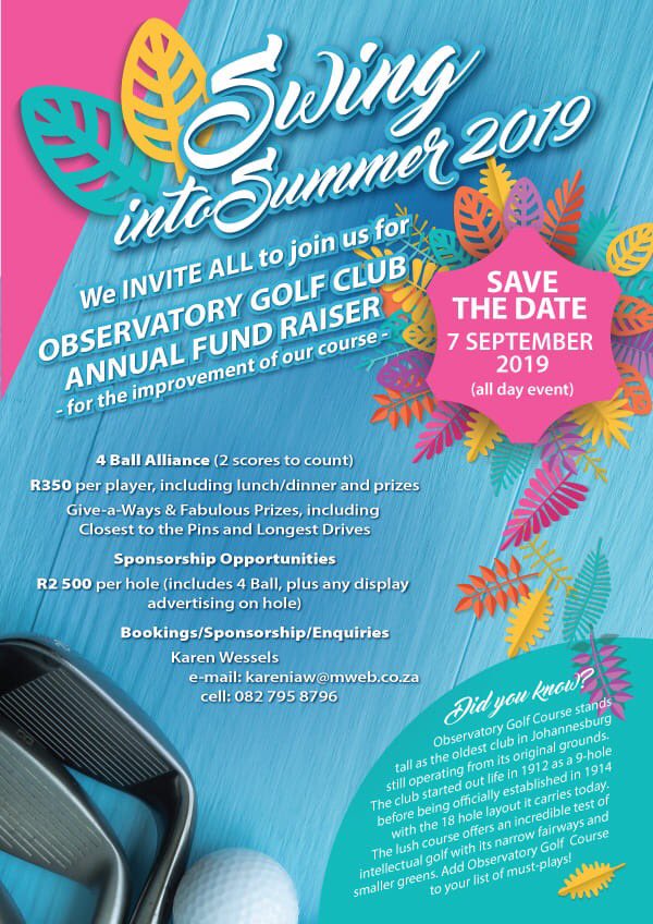 ObsGolf's tweet photo. This is certainly #1 of our most colorful events on the annual calender.
.
Booking information below and spots are limited. โคต๏ธ
.
#ObsGolf
#WednesdayMotivation https://t.co/mmy8PMBm8T