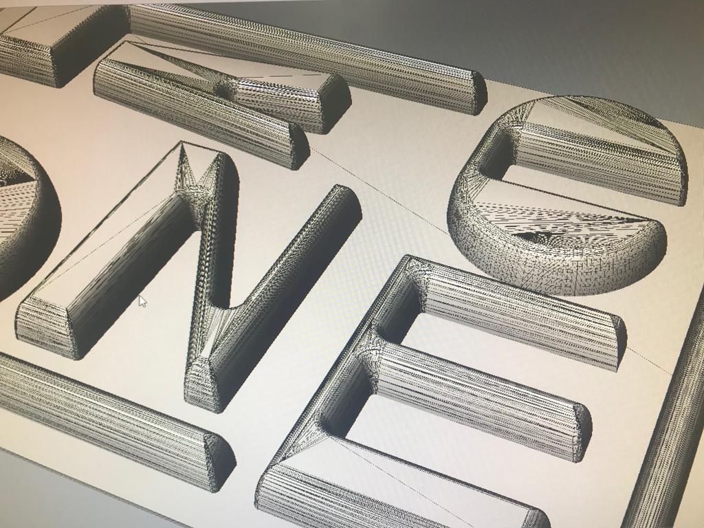 Here's the beginning of the making process for the Planche signage. Our CAD for CNC machining the lettering from aluminium. More photos to come.