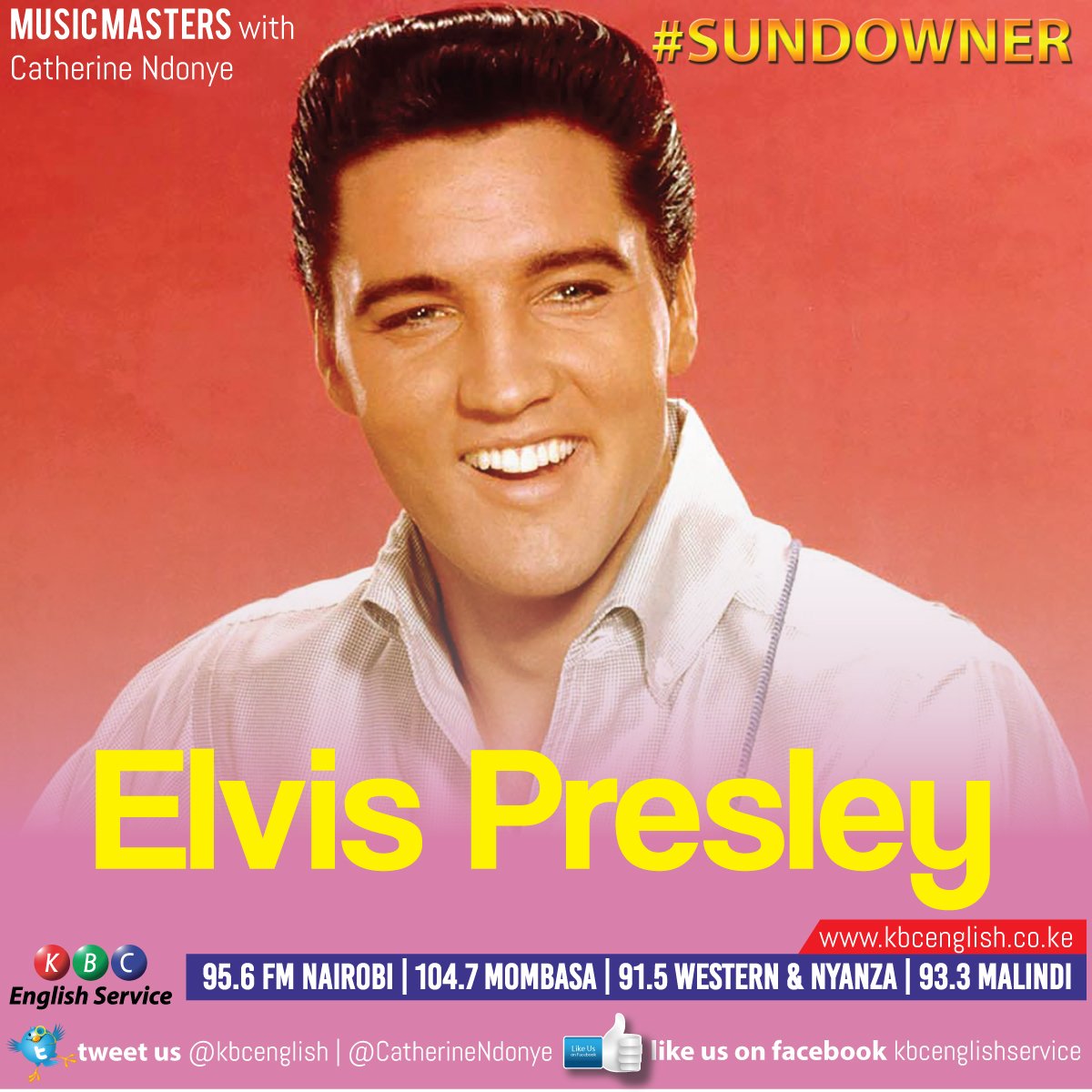 CatherineNdonye's tweet photo. It's Elvis Presley week,when the world celebrates the music, movies and legacy of Elvis Presley.Aug 16, 2019 is a tribute for the “King of rock 'n' roll”.On #SundownerKBC @kbcenglish, we start the party early by featuring him on the Music Masters tonight. https://t.co/h52UUJbDr6