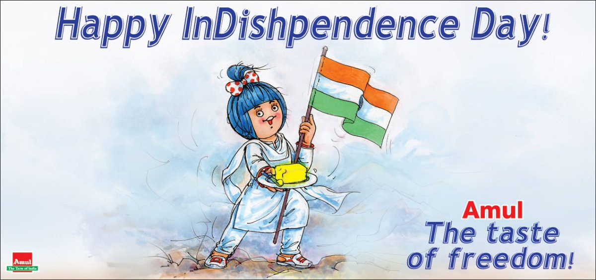 Amul_Coop's tweet image. Celebrating India's 73rd year of independence...
#IndependenceDay