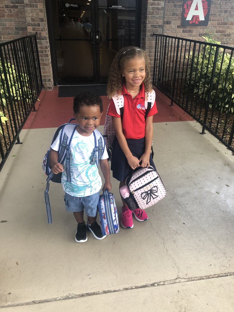 WarriorsFB_HC's tweet photo. First day of school today! Mase first day of VPK. CC first day of 1st Grade.
#AlotOfFirsts https://t.co/DF4AgvsJR8
