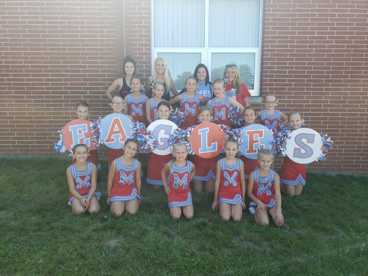 Your Meadowvale Eagle Competition Cheerleaders at the #LibertyCenterHS Cheer competition!