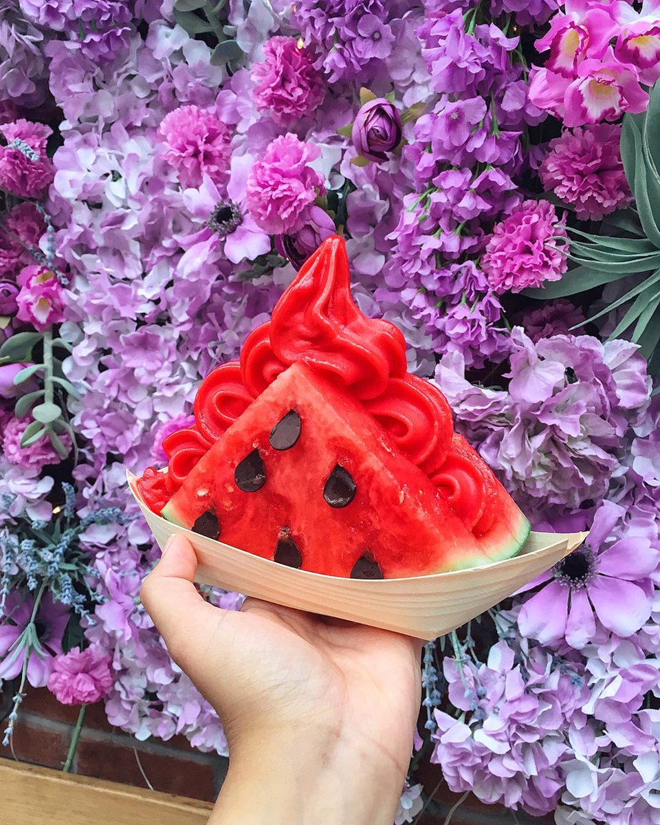 What-A-Melon soft serve looking good in London! 🍉 (📸regram from @london_food) #DABLondon