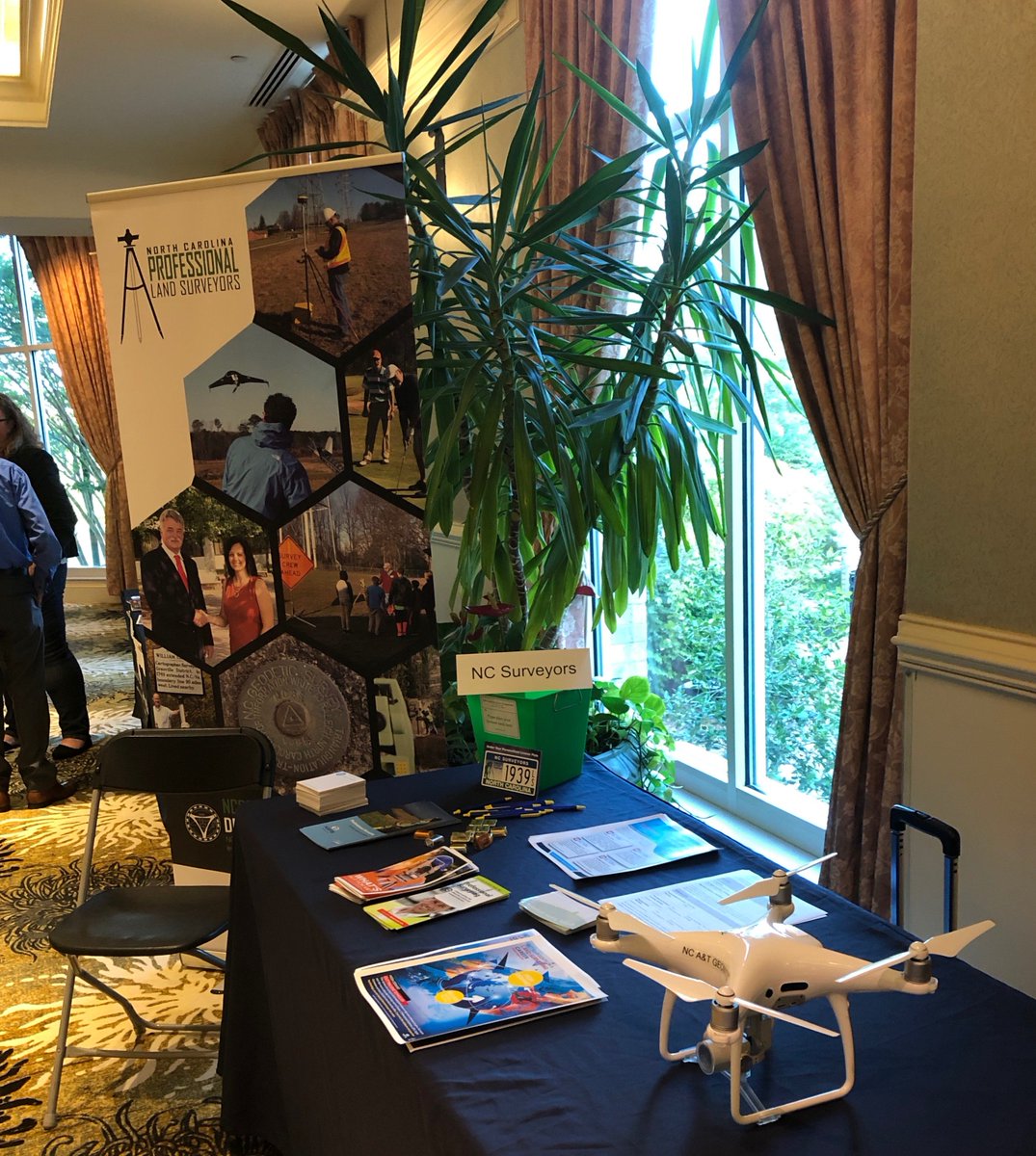 NC_Surveyors's tweet photo. Special thanks to Dr. Jerry Nave &amp; Peggy Fersner for representing the surveying profession at the NC Drone Summit &amp; Flight Expo. #NC_Surveyors #NCDroneSummit #NCDroneSAFE19 https://t.co/L6O41Pbs4u