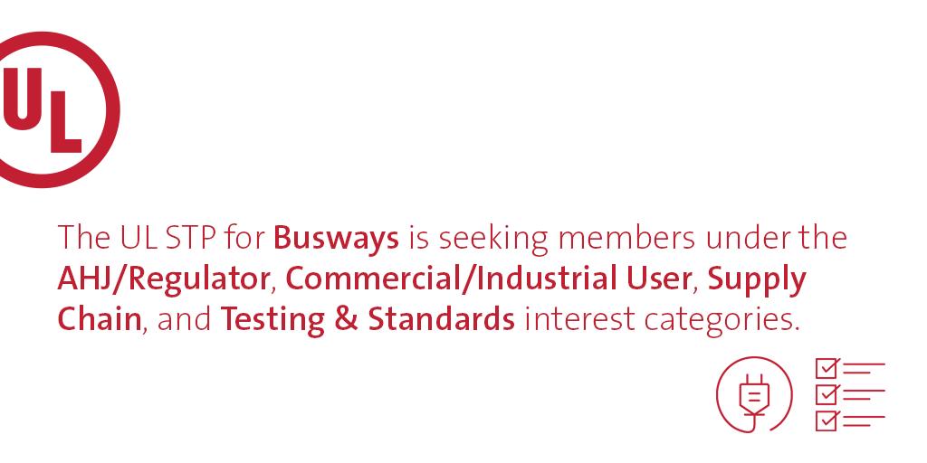 UL_Standards's tweet photo. UL’s Standards Technical Panel for Busways, STP 857, is seeking new members! Apply now! #busway
https://t.co/S2cyjo5hJw https://t.co/eI3v1MQUmS