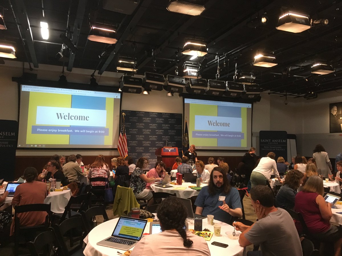 awesomlibrarian's tweet photo. I'm ready for @NHSLMA's #librarycampnh! It will be a great day with 90 of NH school librarians. Looking forward to amazing learning and sharing! https://t.co/hCxZ0aNQOB