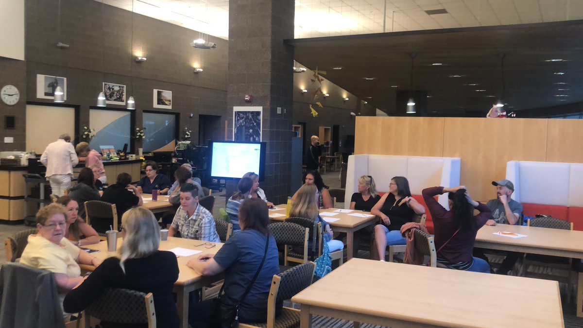 Getting ready to start out back to school meeting.