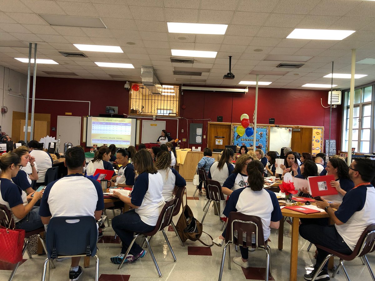 rmsfalcons's tweet photo. Rockwayโs Opening of Schools 2019-2020 Meeting! Setting expectations & goals for the new school year! #FalconsAssemble @MDCPSCentral @MartaPerezMiami @MDCPS_MSR @MDCPS @MiamiSup @MiamiCAO https://t.co/tFJF5BOWJC
