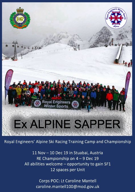 REWS_Alpine's tweet photo. Planning already underway for Ex ALPINE SAPPER 19
Get in touch with your Unit Ski Captain and register your interest #retentionpositive @Proud_Sappers @RE_REWS https://t.co/fHu5di6x75