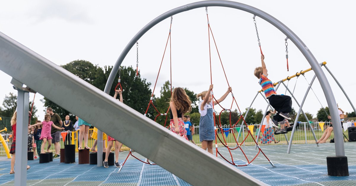 HAGS_UK's tweet photo. The local children of Felixstowe had a fantastic time at the opening event of this new play area in Gosford Way! 🎉@EastSuffolk https://t.co/cfqYGNDqVy