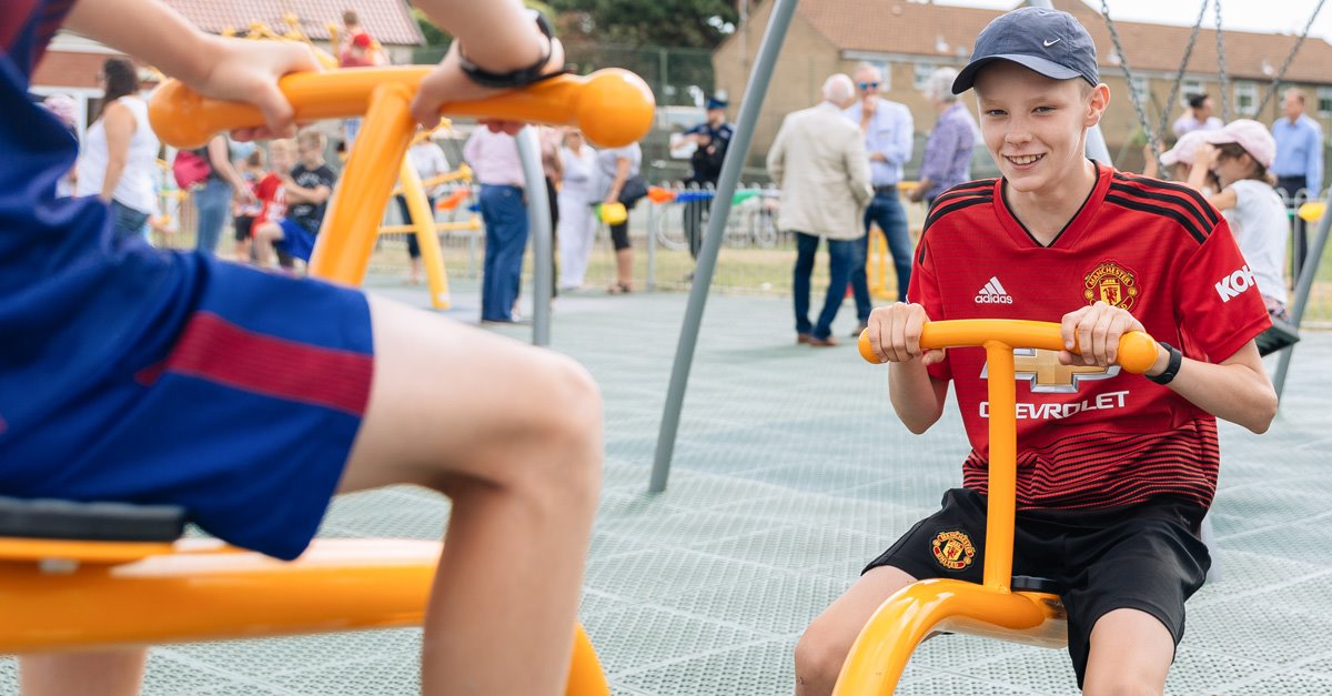 HAGS_UK's tweet photo. The local children of Felixstowe had a fantastic time at the opening event of this new play area in Gosford Way! 🎉@EastSuffolk https://t.co/cfqYGNDqVy