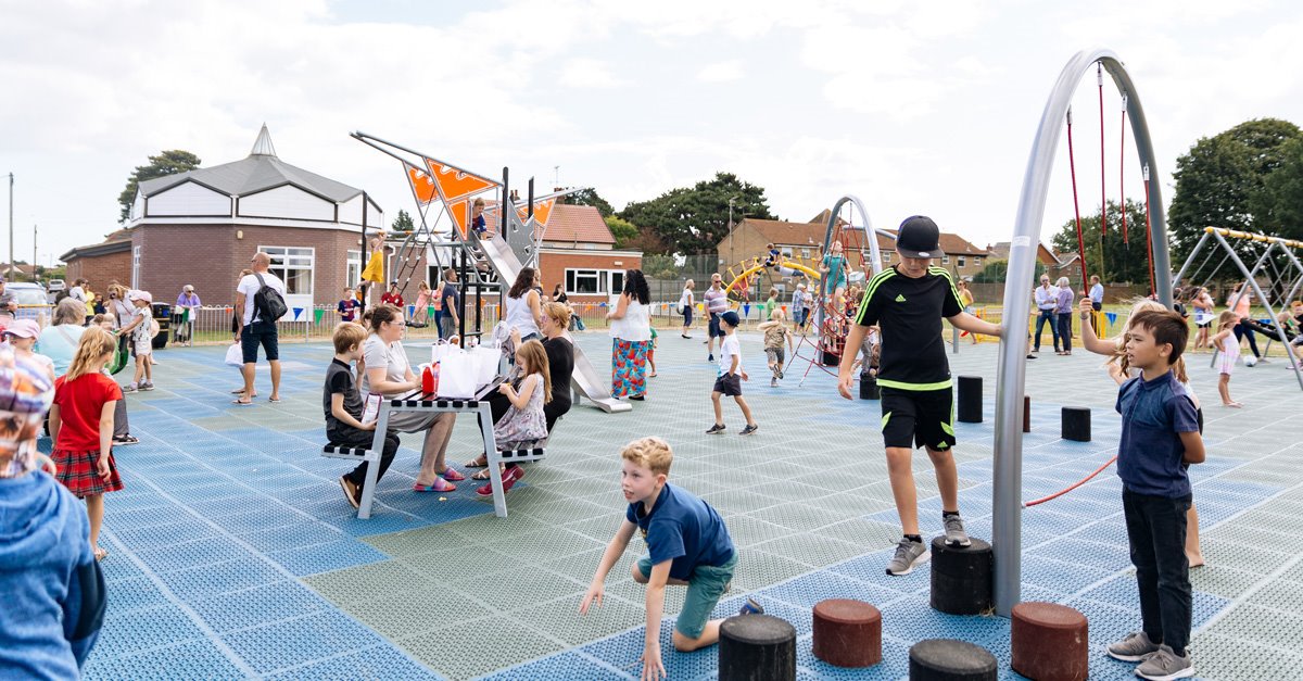 HAGS_UK's tweet photo. The local children of Felixstowe had a fantastic time at the opening event of this new play area in Gosford Way! 🎉@EastSuffolk https://t.co/cfqYGNDqVy
