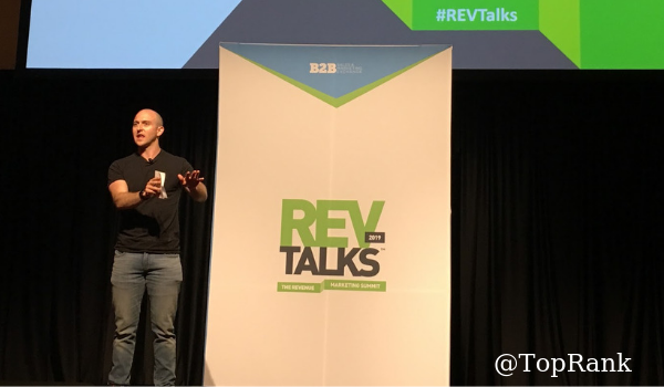 toprank's tweet photo. What are the 10 commandments of modern marketing? At #B2BSMX @davegerhardt of @Drift shared them, including how to build an audience using social proof & โก๏ธ creativity, & our @NickNelsonMN has the top take-aways here: https://t.co/FprIdvnRRU #B2BMarketing #LiveBlog #RevTalks https://t.co/HbS7JGpj3J