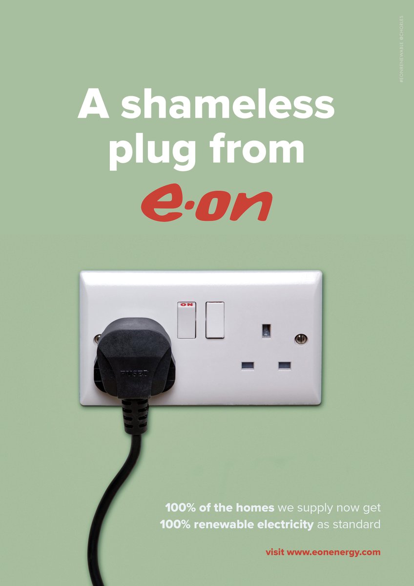 OneMinuteBriefs's tweet photo. OMB @eonenergyuk #EONRENEWABLE BRIEF WINNER:
@CHORLES
Winning £200 cash for this phenomenal line. Could see this on billboards everywhere!! https://t.co/wcbzI3GNCY RT https://t.co/DoewMxcam3