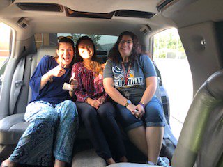 EMHSMustangs's tweet image. Mr. Eaton and the Ladies of Math got to arrive in style! #GoMustangs  #mcpsfirstday