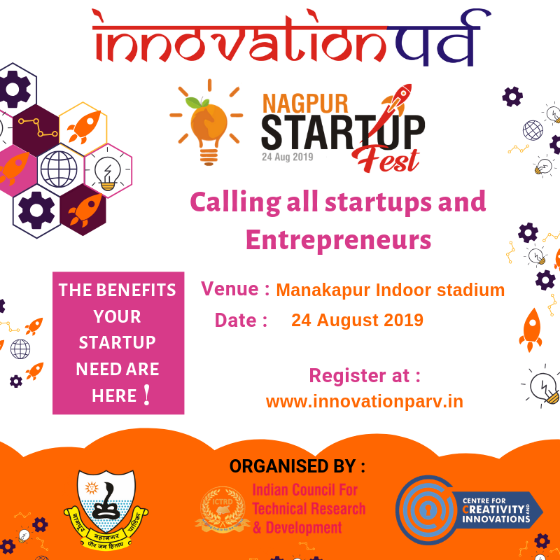 InnovationParv's tweet photo. One of India's Largest Technical &amp; Innovative Fest - Innovation Parv 2019 is Coming again.With its second version. Register your startup https://t.co/SW2GCi6bWG 
#NMC #cci #acceleratezone #intellecap #crowdera #pugmarg #nagpurstartupfest2019
#nagpurstartupfest https://t.co/21jmOuOkj5
