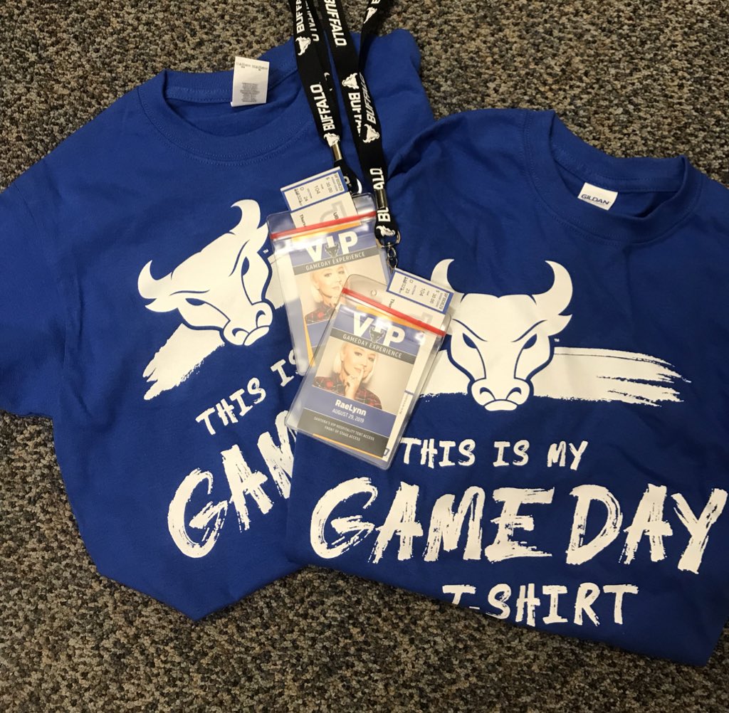 UBAthletics's tweet photo. 🚨WIN IT WEDNESDAY🚨

With only 1️⃣5️⃣ days from @UBFootball’s home opener, let’s give away some tickets and swag! 

RT for a chance to win a pair of VIP Game Day Experience Packs and 2 #ThisIsMyGameDay t-shirts! 

Winner will be chosen later this evening!

#UBhornsUP https://t.co/tvMYMivmT7