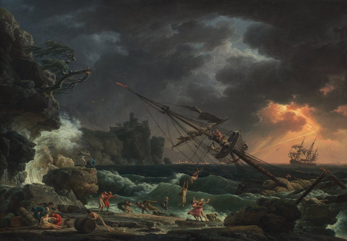 “Others may know better how to paint the sky, the earth, the ocean; no one knows better than I how to paint a picture.”
.
‘The Shipwreck,’ 1772
Claude-Joseph Vernet
National Gallery of Art, Washington, D.C.
.
#ClaudeJosephVernet #NGADC #DCarts #OnView #BornOnThisDay #ArtistQuotes