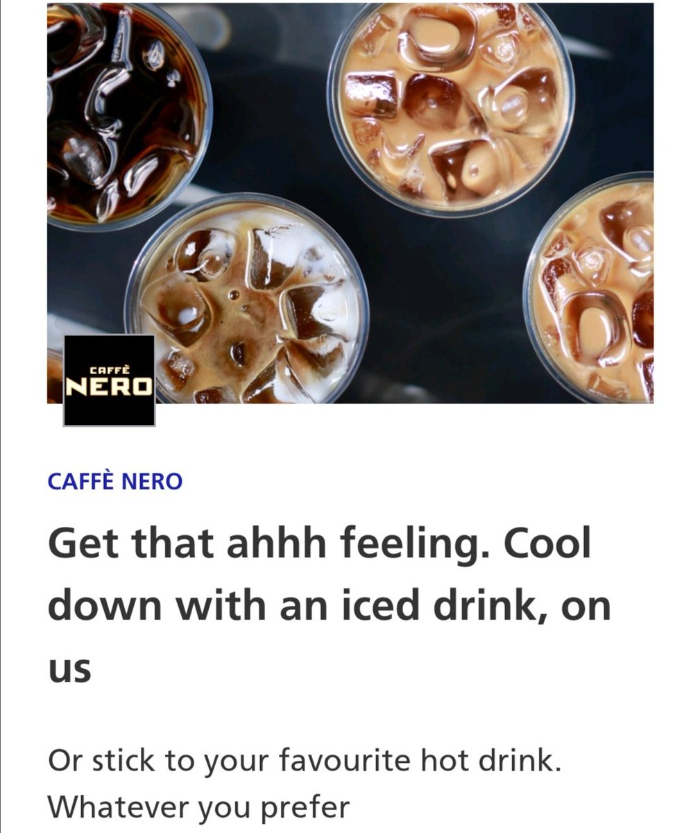 O2GuruLennySale's tweet image. Have you taken advantage of your free Ice cold or Hot Beverage on us at @CaffeNero just make sure you use #O2Priority to get your code today @TheSquareSale #WhyO2Wednesday #WednesdayWisdom #O2 #Sale