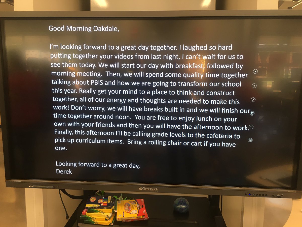 STEAMatOakdale's tweet image. Morning Meeting in Action! #modelingexpectations #buildingclassroomcommunities
#Vision2020