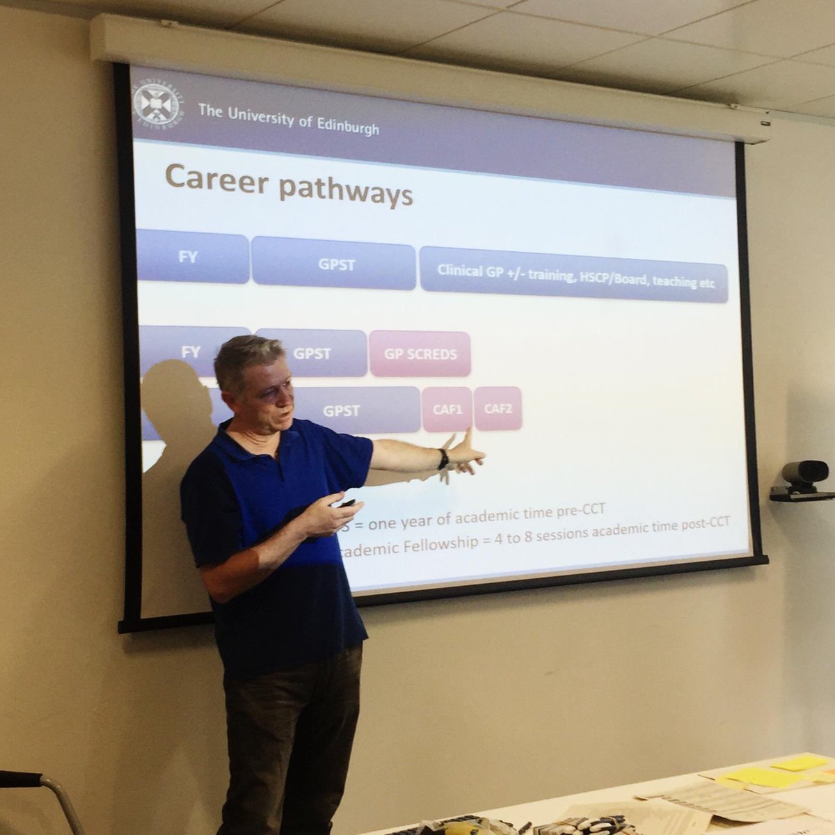 SES_GPST's tweet photo. Enjoying our invited presenters: Katie Edwards @NESKnowledge Knowledge Network, and Prof of General Practice Bruce Guthrie @EdinUniMedicine telling the trainees about Academic GP #sesgpst #induction https://t.co/g1YmXSXC8S