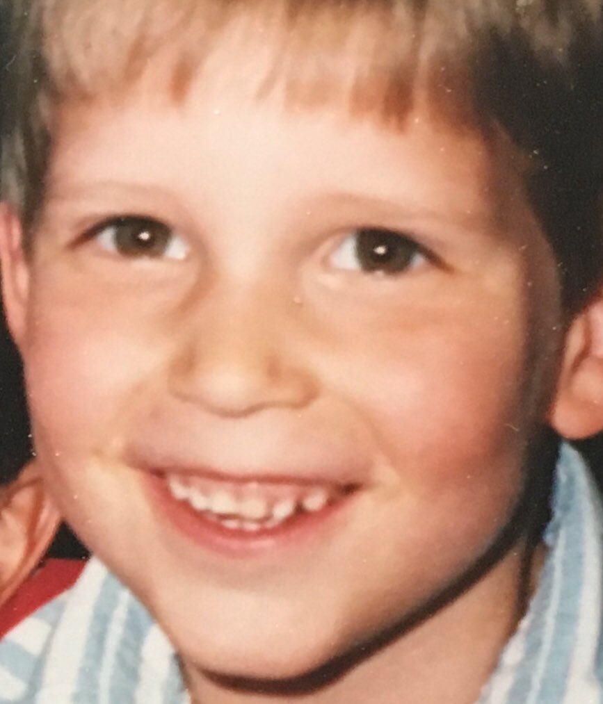 DrNicolasWade's tweet photo. In recognition of #HappyFirstDay, #Supermom sent me my very first, first day of school photo. This would be me as part of @ccsd93โs first preschool program (or so Iโm told). #RoyDeShaneElementaryForever #IRememberMsMurphy #IAlsoRememberMrKalis #PreK8 https://t.co/UFTlSok8Uz