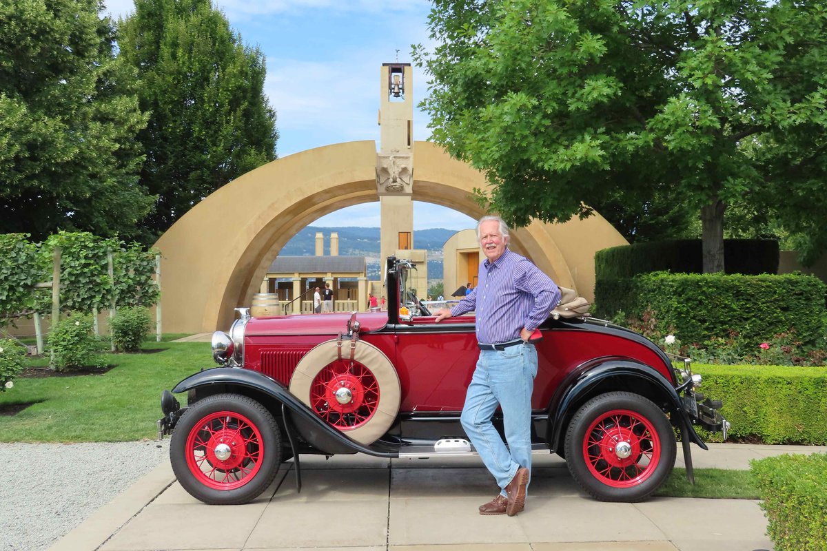 Rally_Round's tweet photo. Canadian Harry Dobrzensky has been test driving his 1930 #Ford A #Cabriolet Deluxe ahead of the start of the #FlightoftheCondor #Rally with navigator Gary Anderson in Nov. Harry drove 850km in 30 hours between #Vancouver BC &amp; #Kelowna BC #ClassicCars #VintageCars #ClassicCarRally https://t.co/ZIXPe7HJ4d