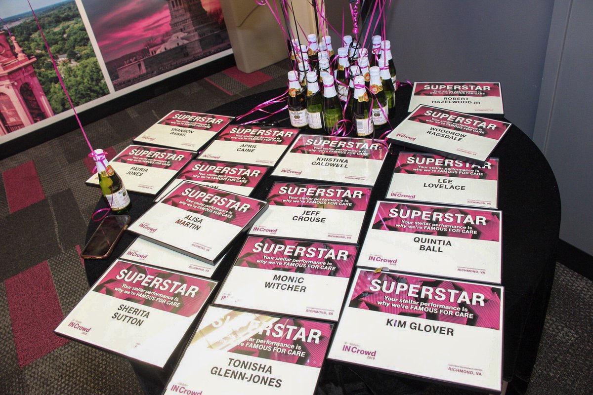 TherassBrooks's tweet photo. What a day to be a proud #RVARockstar! We announced our “2019 INCROWD WINNERS.” To lead the pack amongst all of the talent we have here in RVA is not an easy achievement! I am so proud of you! Can’t wait to party with you in November!! #WeRVA @CallieField @m_wan4life @LiaMarley https://t.co/TU4QHHXUzi