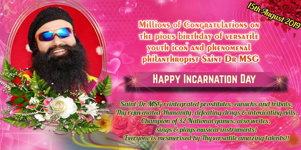 Yogitainsa's tweet photo. A  Very sepical day for all @derasachasauda voulnteers  #BirthdayOfStRamRahimJi  Wish you a very Happy Birthday Papa https://t.co/1YxtUlhQdx