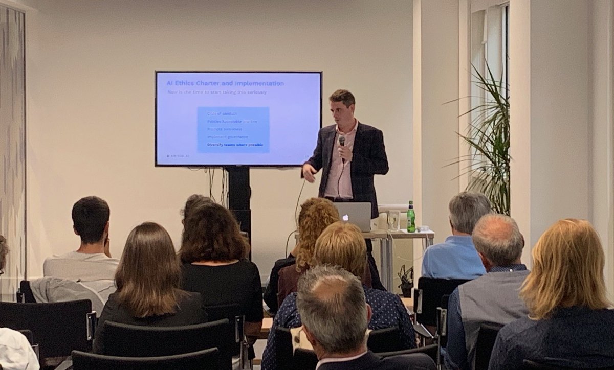 gft_tech's tweet photo. Over 40% of consumers would complain to a company if they felt a company was using AI unethically. So how do you make a company more ethical when it comes to AI and consumer data? #gft #gftuk #meetup #kortical #ai https://t.co/8HiuiAUl6X