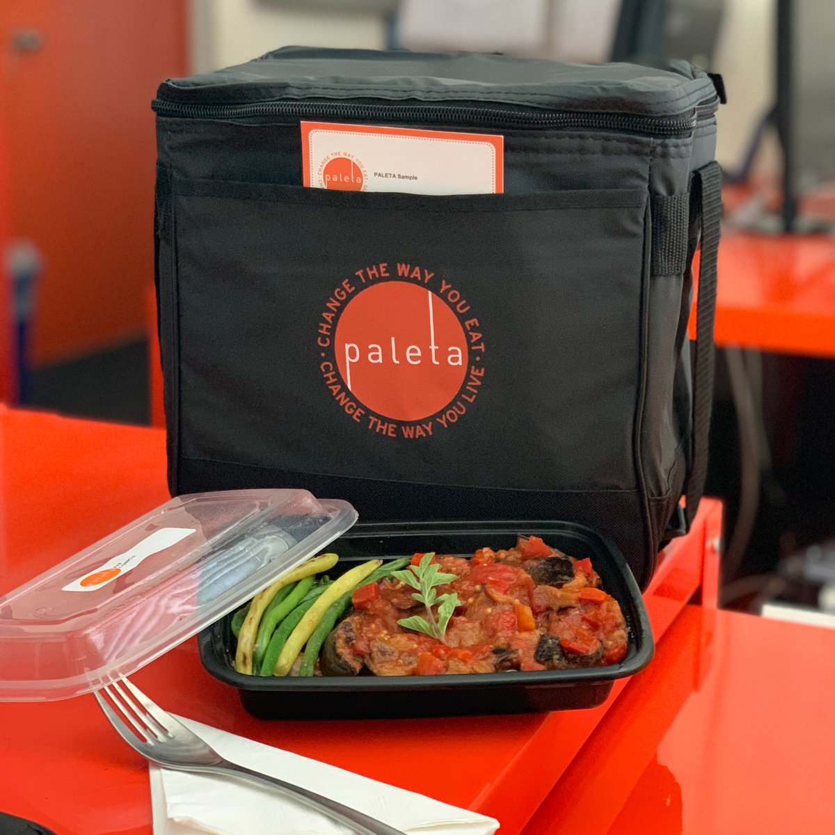 Healthy Office Lunch! Ready to this Braised Beef with Eggplant Ragu and Sauteed Green and Yellow Beans 😋🍽️ #eatpaleta #paletaforlife