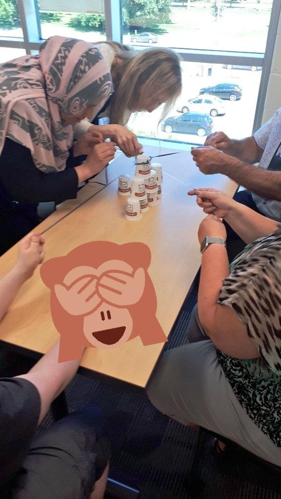 ProfSNeubauer's tweet photo. Day 2 Team Cup Challenge in Building Community Workshop with @ProfSNeubauer, @ProfWilmink, @ProfLindaJenken 

#cedp2019p1 #buildcommunity
#options #choices #foundationforlearning https://t.co/WOYv38SjkP