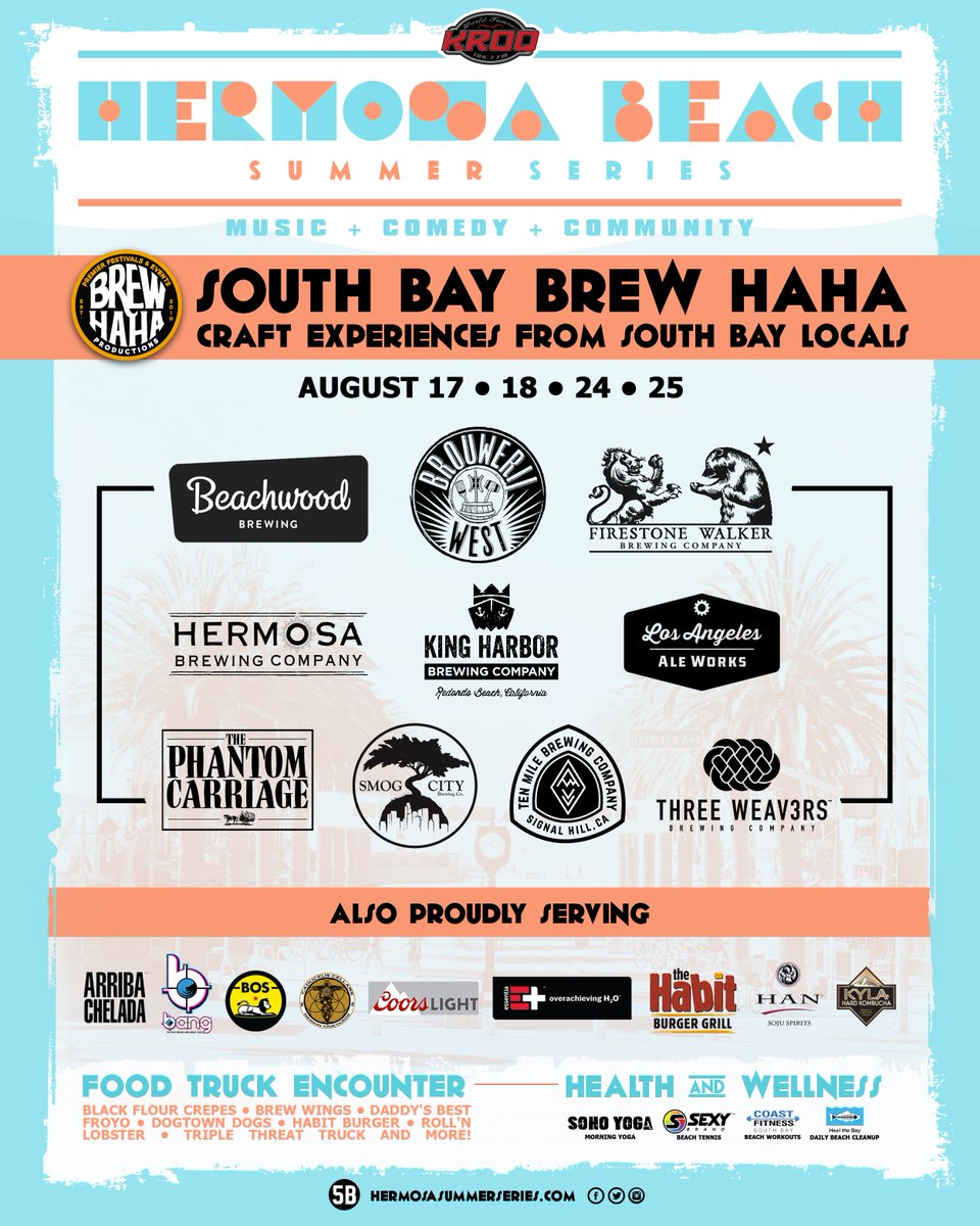 hbsummerseries's tweet photo. Presented by @OCBrewHaHa, we’re excited to reveal the best local South Bay breweries we have partnered with to bring their most finest craft beer on the #Hermosa sand! 🌴
To purchase your beer tasting tickets, visit https://t.co/IfiMwLZcz2 🍻 https://t.co/3cAP7DedtW