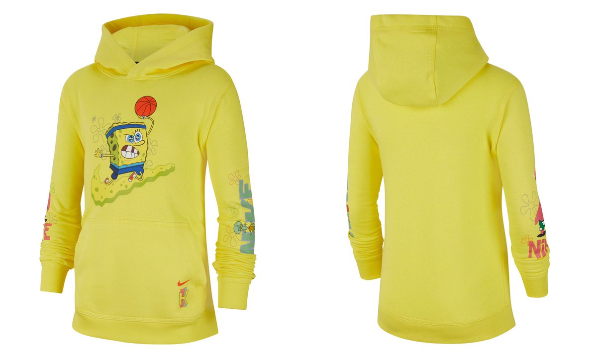 spongebob nike hoodie yellow