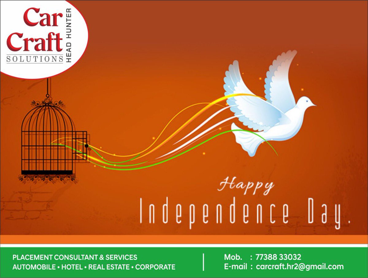 carcrafthr's tweet photo. Saluting India!
Where each bud blooms in its true colors, Where each day is a celebration of unity, harmony and synthesis. Happy Independence Day
#IndependenceDay #IndependenceDayIndia #IndependenceDay2019 #carcraftsolutions #recruiters https://t.co/i5eoAftl6a
