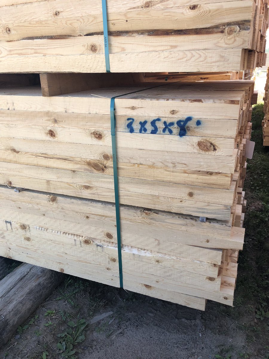 lumbersource's tweet image. Truckloads of 3x5x8’ Rgh green Red pine available. Please inquire if interested.
