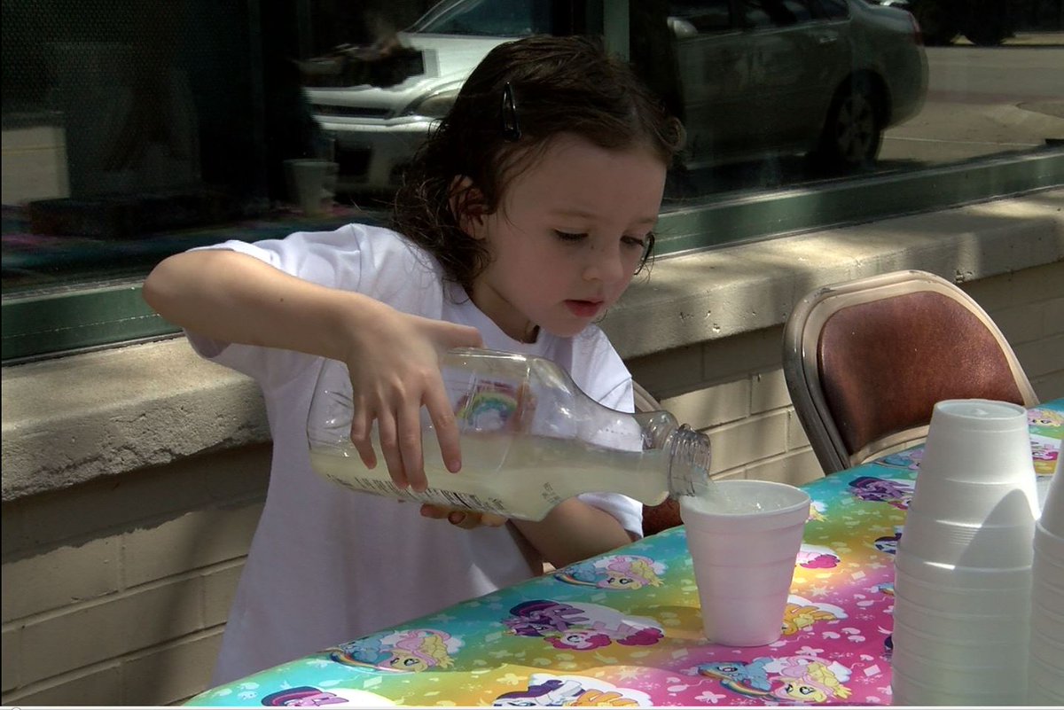 Inspired after watching "Annie" at <a href="/CircaTwentyOne/">Circa21QC</a>, 5-year-old Skye Byers set up a lemonade stand in <a href="/DowntownRI/">Downtown Rock Island</a> to benefit orphans.