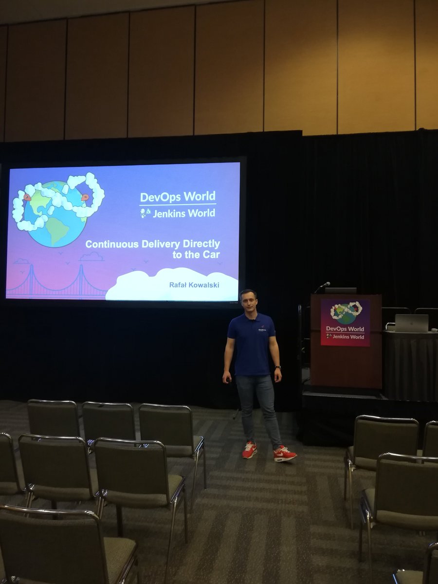 GrapeUpInc's tweet photo. Who is looking for a captivating speech at #DevOpsWorld | #JenkinsWorld? 8.14, 11:30am. Room 3014 - Rafał Kowalski (@b3rnoulli) will be talking about #ContinuousDelivery directly to the car!  More details →  https://t.co/nREFZC6ZEc https://t.co/HzxEitLn20