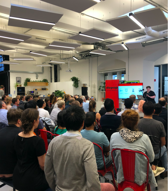 Tonight's @DataScienceFest x <a href="/depop/">Depop</a> event starts with our Lead Data Scientist Clémence Burnichon presenting Depop's latest framework to production machine learning systems using spark job and standardised jobs. #datascience #machinelearning #spark