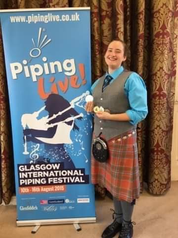 GreatLakes_PB's tweet photo. Congratulations to our own Anne Gallo for placing 1st in the Strathspeys/Reel, 2nd in the March and 3rd in the Piobaireachd events at the 2019 Gr 2 CLASP solo event in Glasgow.  Way to go Anne! https://t.co/t4HHayWt0B
