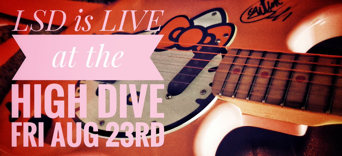 dontbenotrock's tweet photo. LSD is LIVE at the HIGH DIVE in FREMONT.  Friday AUGUST 23rd.  @HighDiveSeattle for EVE CLARKEs CD RELEASE. @LateSeptDogs #seattlemusic #HelloKitty #rock #acousticguitar #rockshow #Fremont https://t.co/w1BEpX8xSA