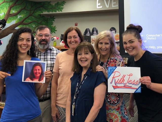 LME_Lions's tweet photo. Congrats to #TeamRUTHless for winning the first ever #LMEBackToSchool staff social challenge.  @SchornMercia, #MsKerr, #MrsWatson, #MrsScott, @ONealRichard2, #MrsMcDaniel (who was the Ruth in the team name), #MsKothmann, #MrsThomas and #MrsGatson!  🎉🎉🎉 https://t.co/NItY775g6l