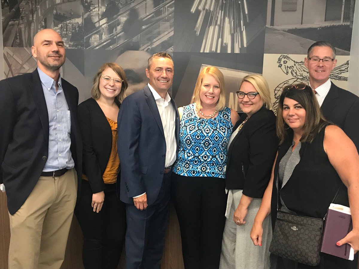 Some of our leadership stopping for a quick picture with ULI staff after our most recent board meeting. #ulimichigan