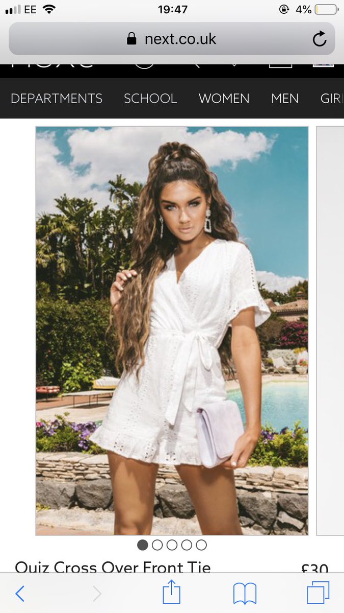 Danniepow's tweet photo. omg 
I’ve Just picked up my parcel from @nextofficial 
opened it &amp; thought the play suit looks dirty white, so I might have to send that back
TURNS OUT ITS NOT A PLAYSUIT ITS A PRIMARK SHIRT 🤦🏼‍♀️
Someone’s obvs had the item before then swapped it for one of their own! Scruffy gets! https://t.co/3KAkvqt78w