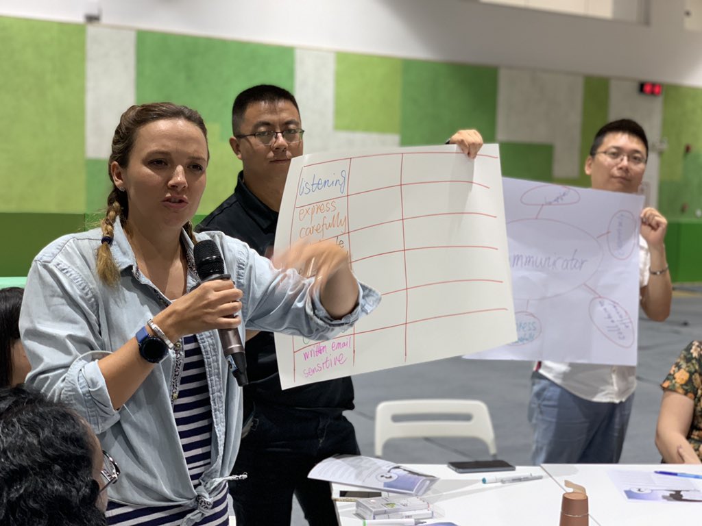 DaunYorke's tweet photo. Teachers reflect on the @iborganization Learner Profile Attributes. Which attribute will you focus on as part of your professional goal this year? Teachers create self assessment tools for LP attributes. @ibmyp @ibpyp @IB_DP at #XLIS This is how we roll! https://t.co/aLgPe8OA8T